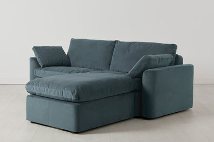 Model 13 3-Seater Sofa with Ottoman, Petrol