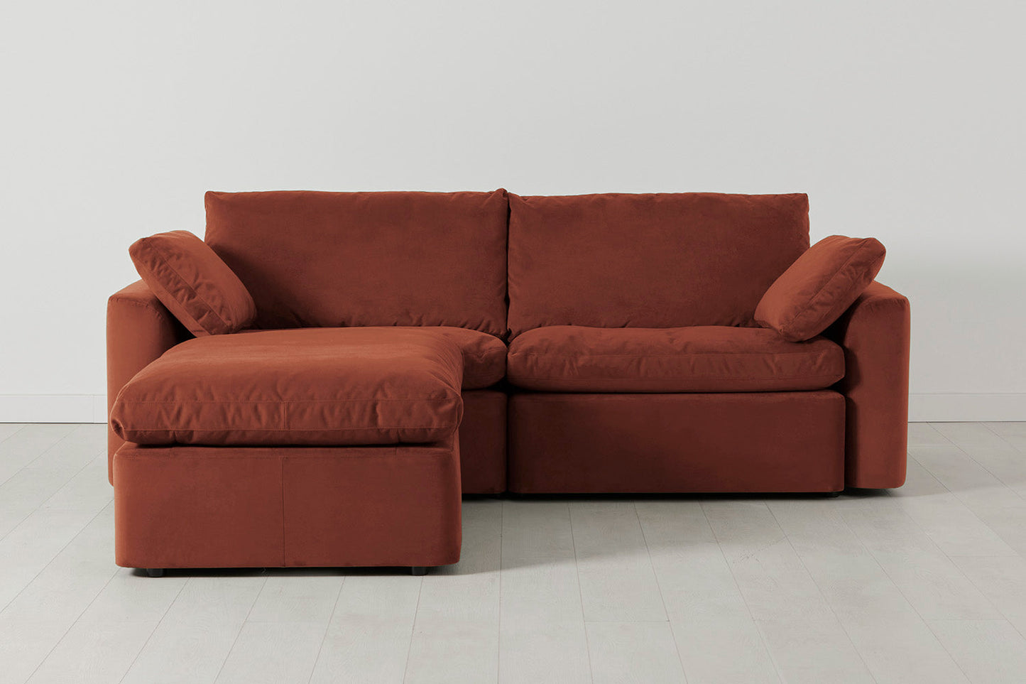 Model 13 3-Seater Left Chaise Sofa, Brick