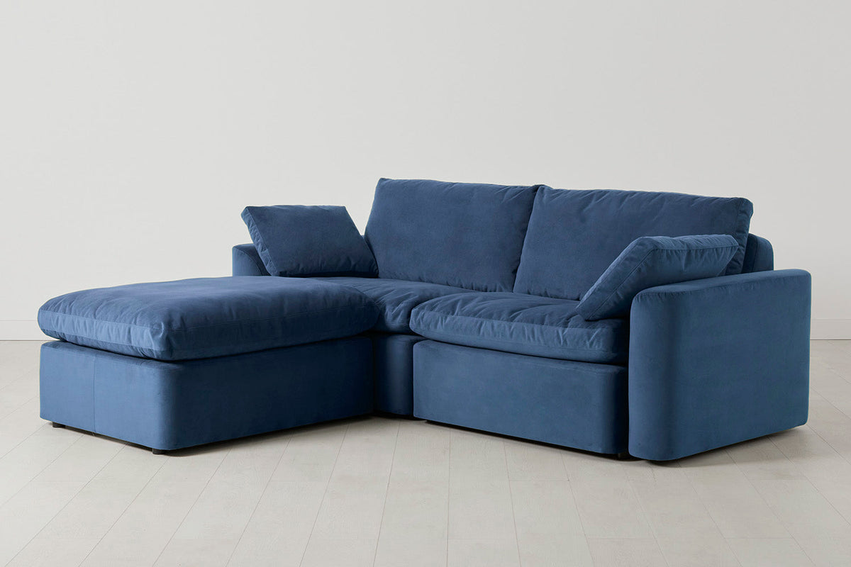 Model 13 3-Seater Left Chaise Sofa, Teal