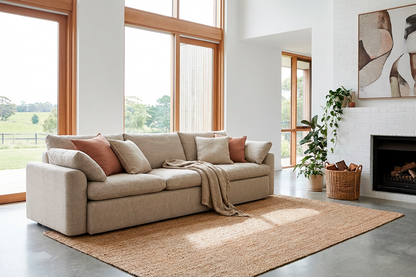 Model 13 4-Seater Sofa, Pumice