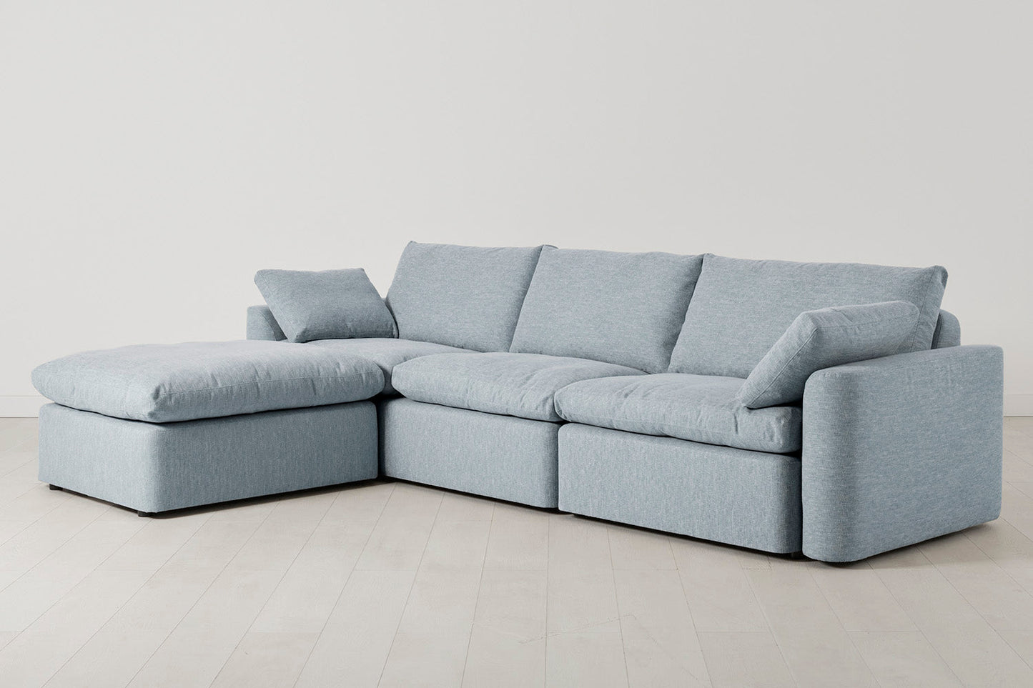 Model 13 4-Seater Left Chaise Sofa, Seaglass