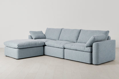 Model 13 4-Seater Left Chaise Sofa, Seaglass
