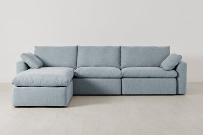 Model 13 4-Seater Left Chaise Sofa, Seaglass