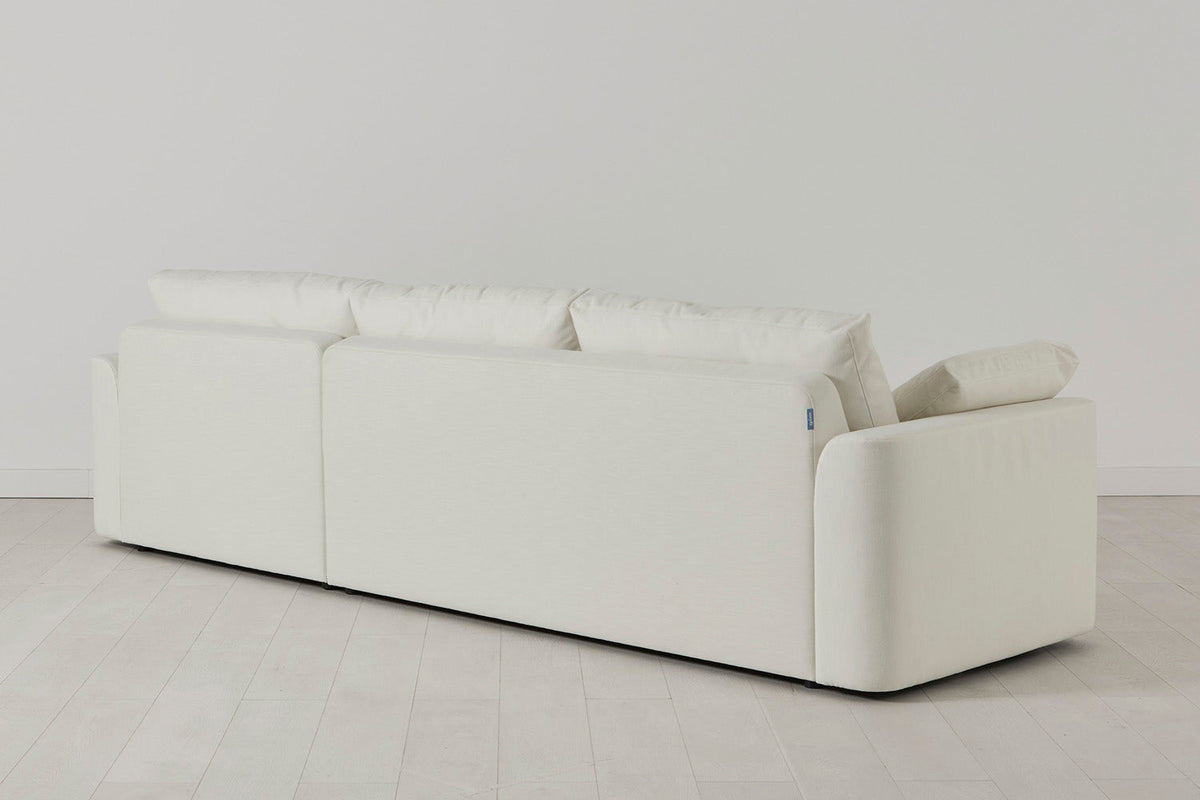Model 13 4-Seater Left Chaise Sofa, White