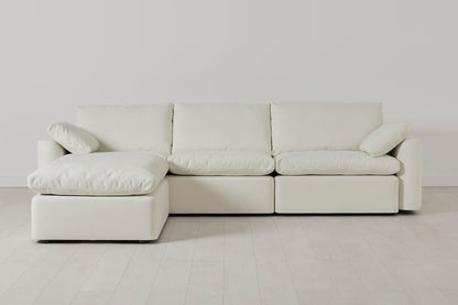 Model 13 4-Seater Left Chaise Sofa, White