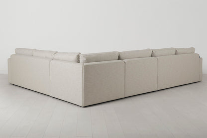 Model 13 Large Corner Sofa with Ottoman, Parchment