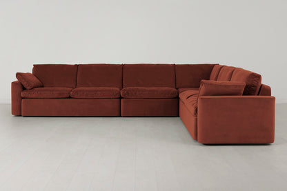 Model 13 Large Corner Sofa, Brick
