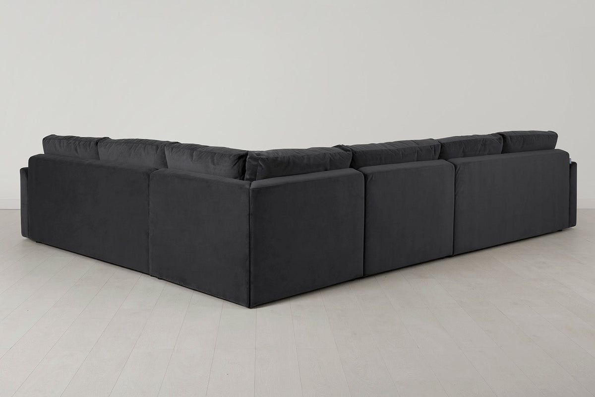 Model 13 Large Corner Sofa with Ottoman, Charcoal