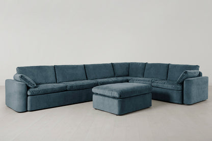 Model 13 Large Corner Sofa with Ottoman, Hydro