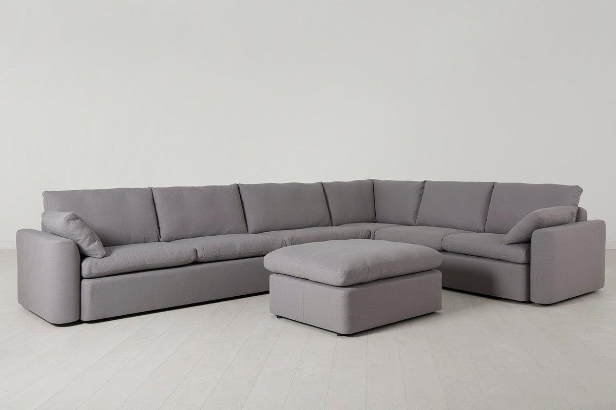 Model 13 Large Corner Sofa with Ottoman, Risso