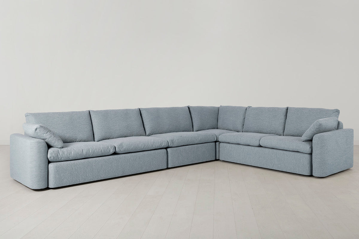 Model 13 Large Corner Sofa, Seaglass