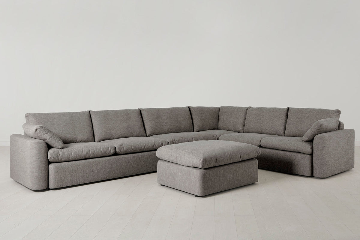 Model 13 Large Corner Sofa with Ottoman, Shadow