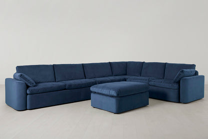 Model 13 Large Corner Sofa with Ottoman, Teal