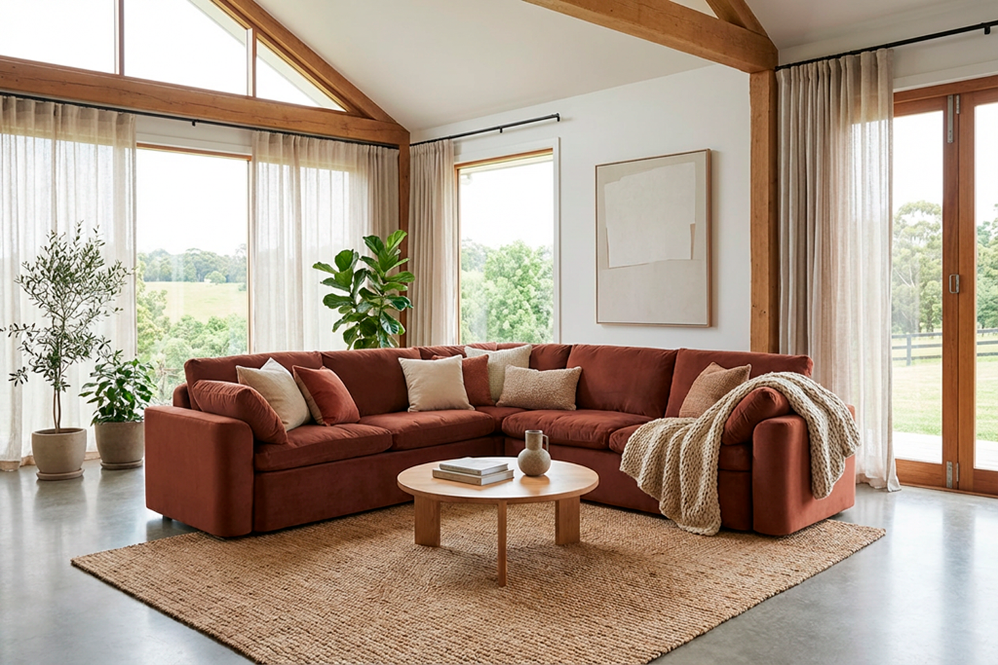 Model 13 Corner Sofa, Brick