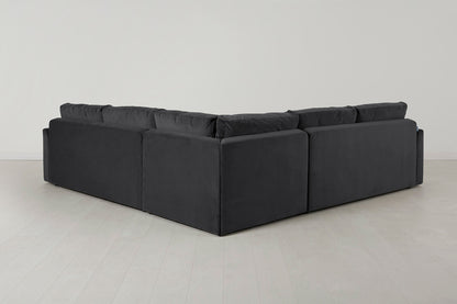 Model 13 Corner Sofa with Ottoman, Charcoal
