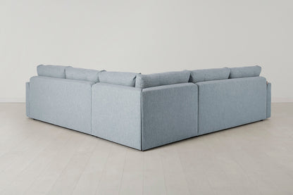 Model 13 Corner Sofa with Ottoman, Seaglass