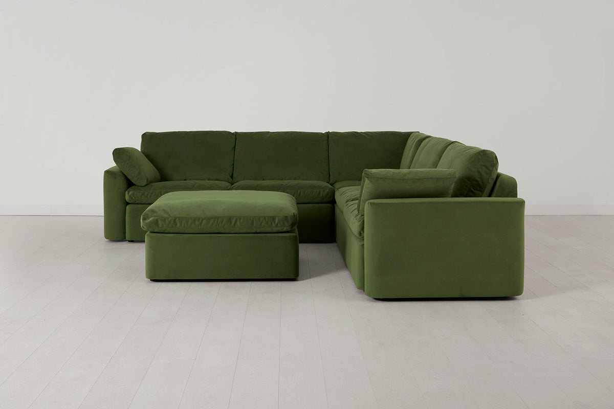 Model 13 Corner Sofa with Ottoman, Vine