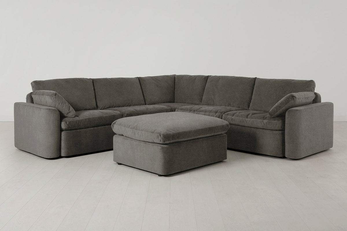 Model 13 Corner Sofa with Ottoman, Mink