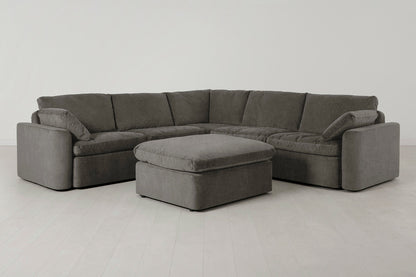 Model 13 Corner Sofa with Ottoman, Mink