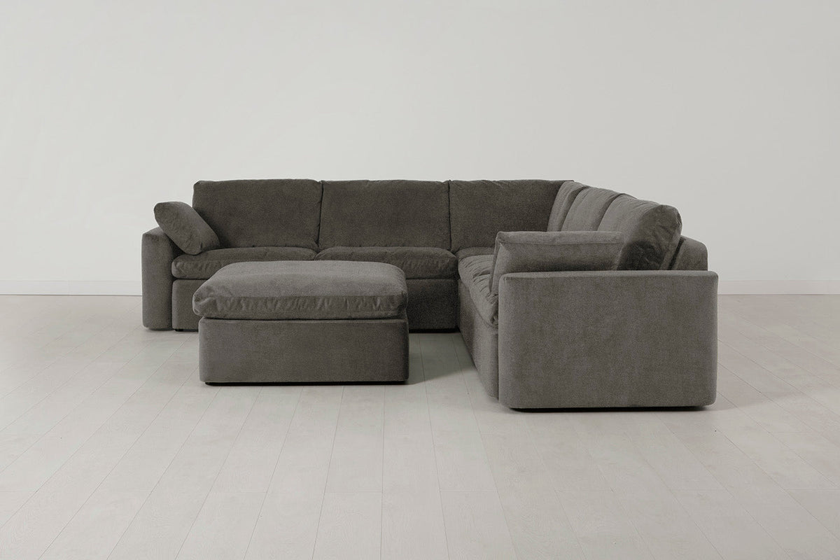 Model 13 Corner Sofa with Ottoman, Mink