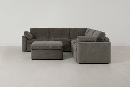Model 13 Corner Sofa with Ottoman, Mink