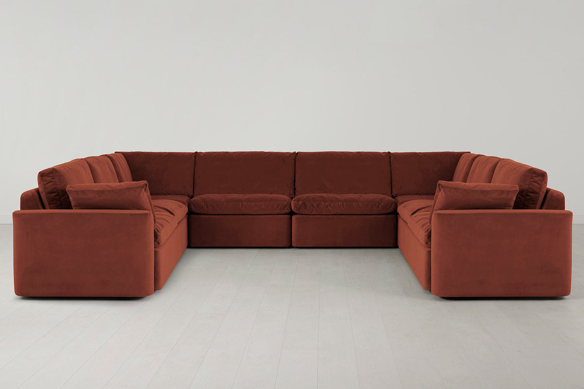 Model 13 U Shaped Sofa, Brick