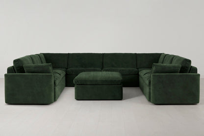 Model 13 U Shaped Sofa with Ottoman, Conifer