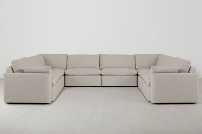 Model 13 U Shaped Sofa, Parchment