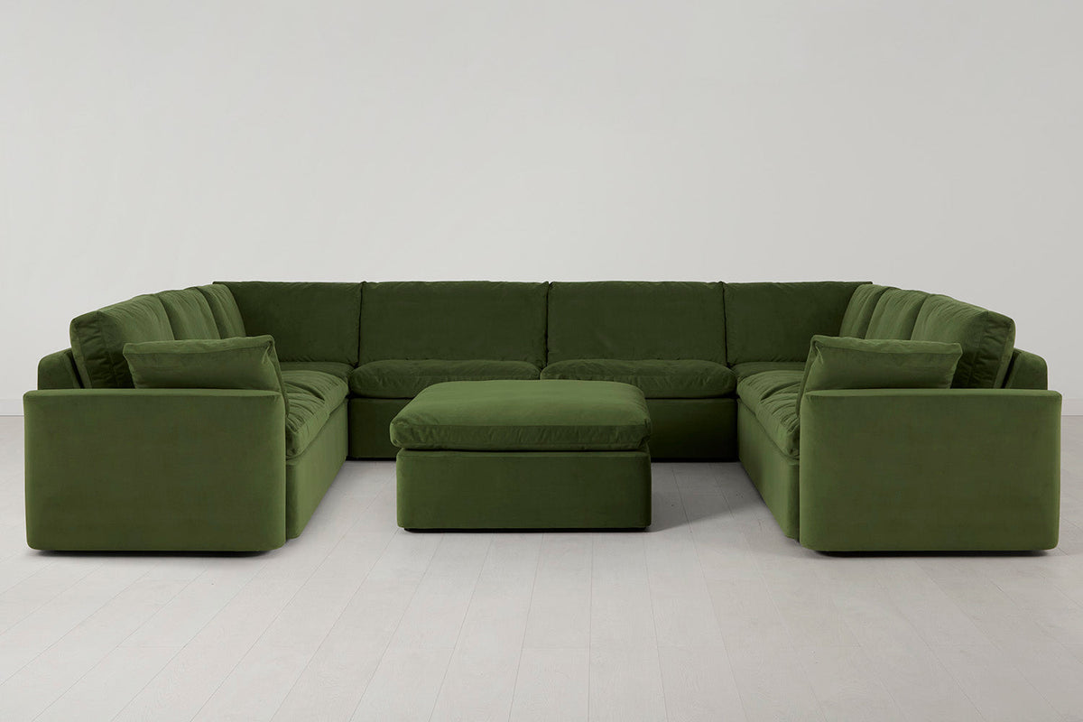 Model 13 U Shaped Sofa with Ottoman, Vine