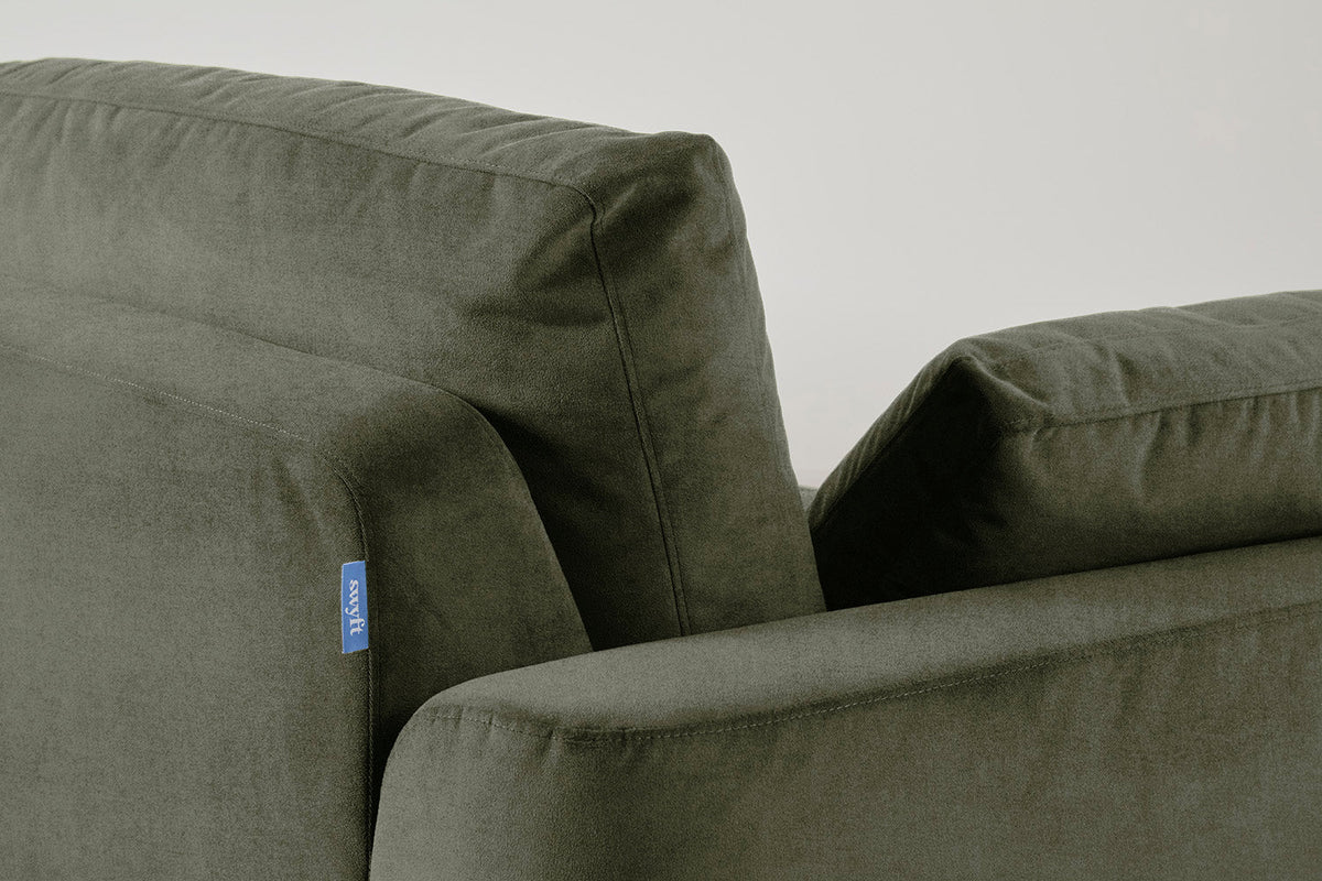 Model 13 U Shaped Sofa with Ottoman, Pine