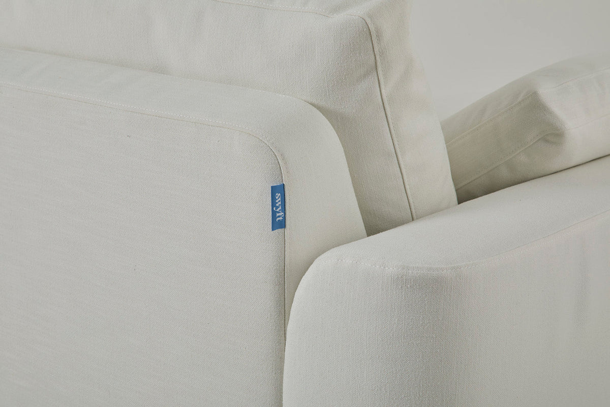 Model 13 2-Seater Right Chaise Sofa, White