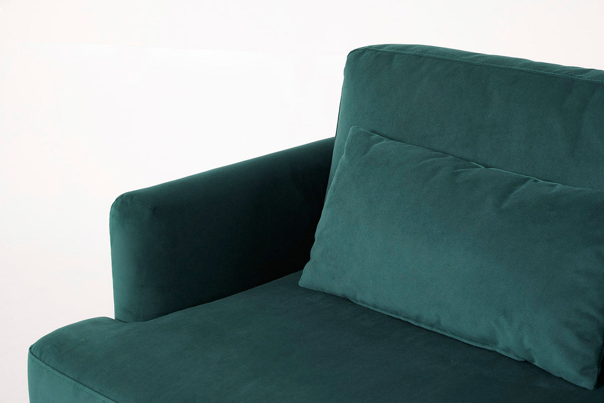Model 14 2 Seater Sofa with Ottoman, Kingfisher