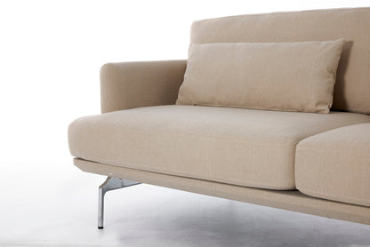 Model 14 2 Seater Sofa with Ottoman, Oatmeal