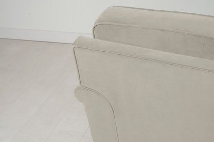 Model 15 2 Seater Sofa with Ottoman, Oak / Bone