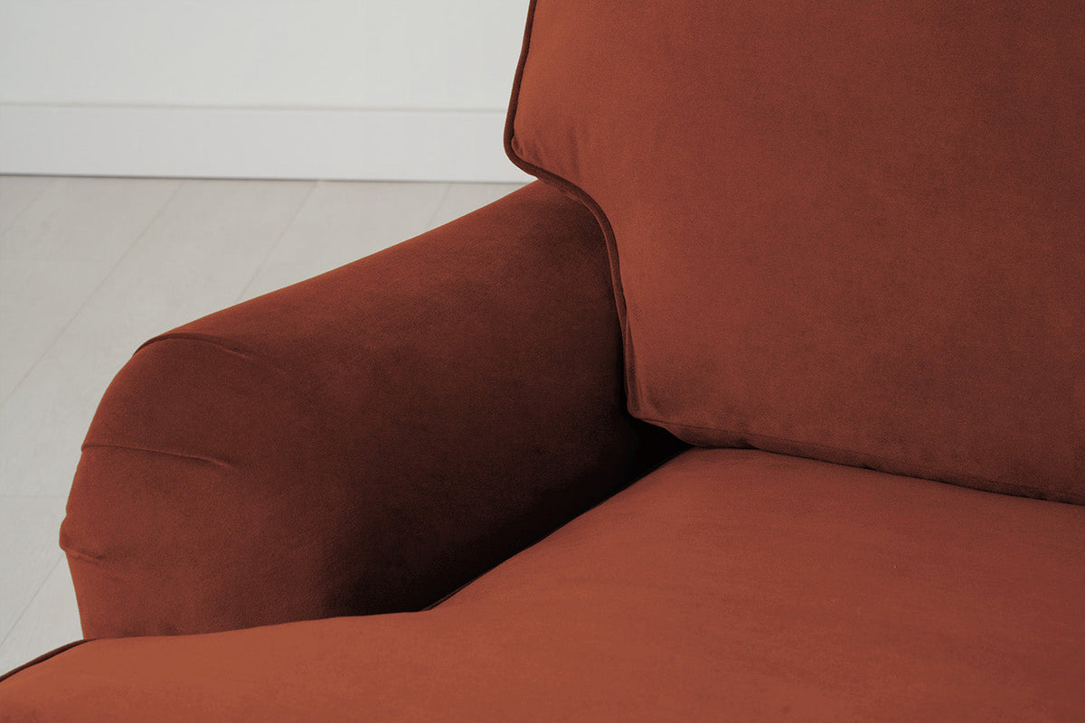 Model 15 2 Seater Sofa with Ottoman, Oak / Brick
