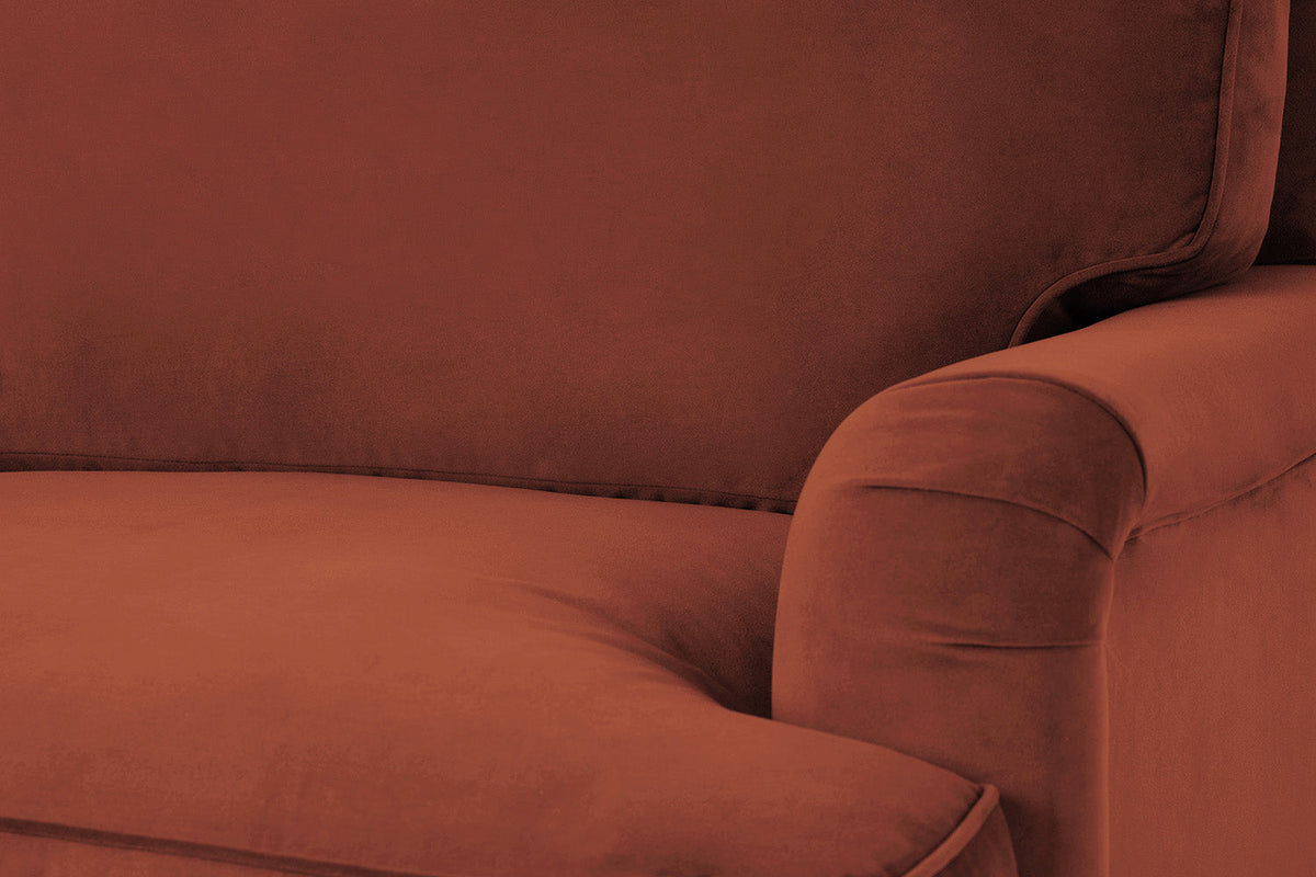Model 15 2 Seater Sofa with Ottoman, Oak / Brick