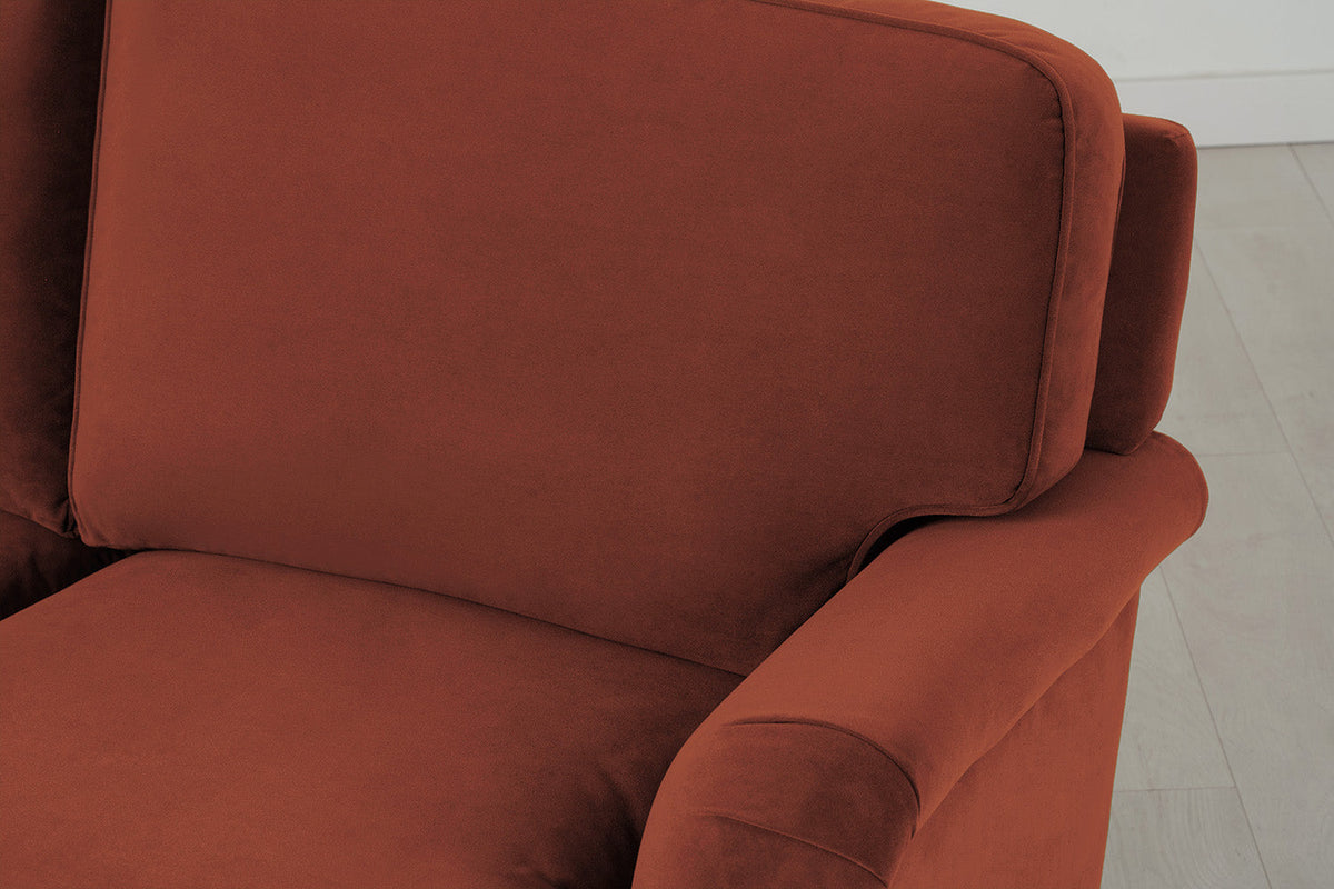 Model 15 2 Seater Sofa with Ottoman, Oak / Brick