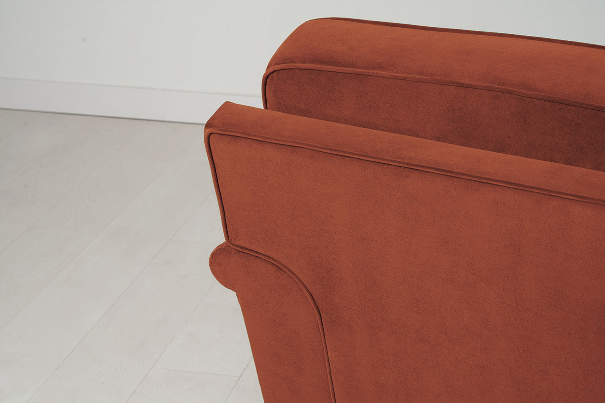 Model 15 2 Seater Sofa with Ottoman, Oak / Brick