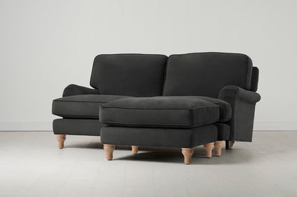 Model 15 2 Seater Sofa with Ottoman, Oak / Charcoal