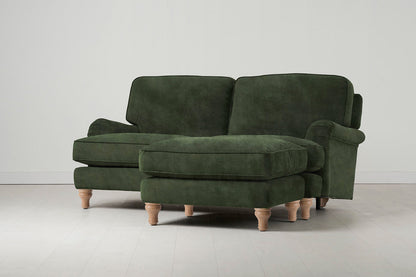 Model 15 2 Seater Sofa with Ottoman, Oak / Conifer