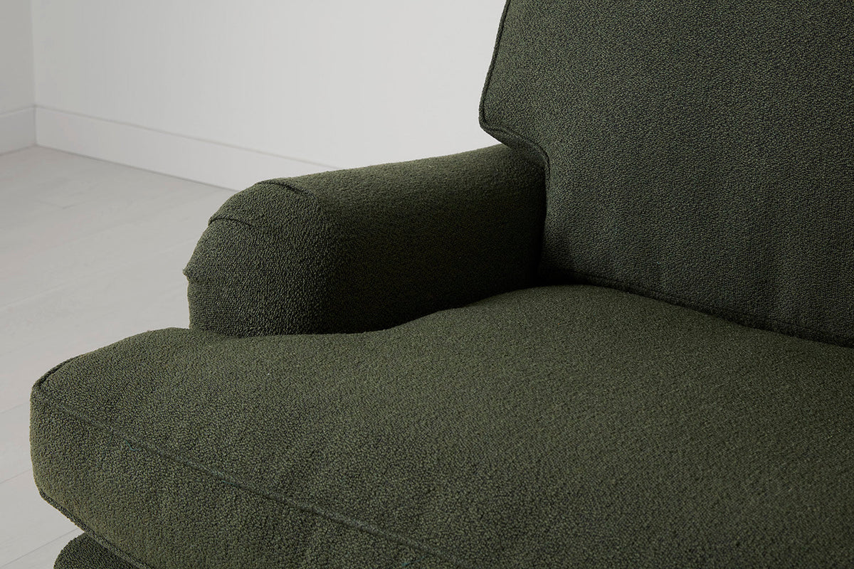 Model 15 3 Seater Sofa with Ottoman, Oak / Fern