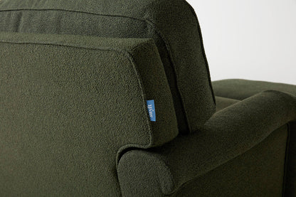 Model 15 3 Seater Sofa with Ottoman, Oak / Fern