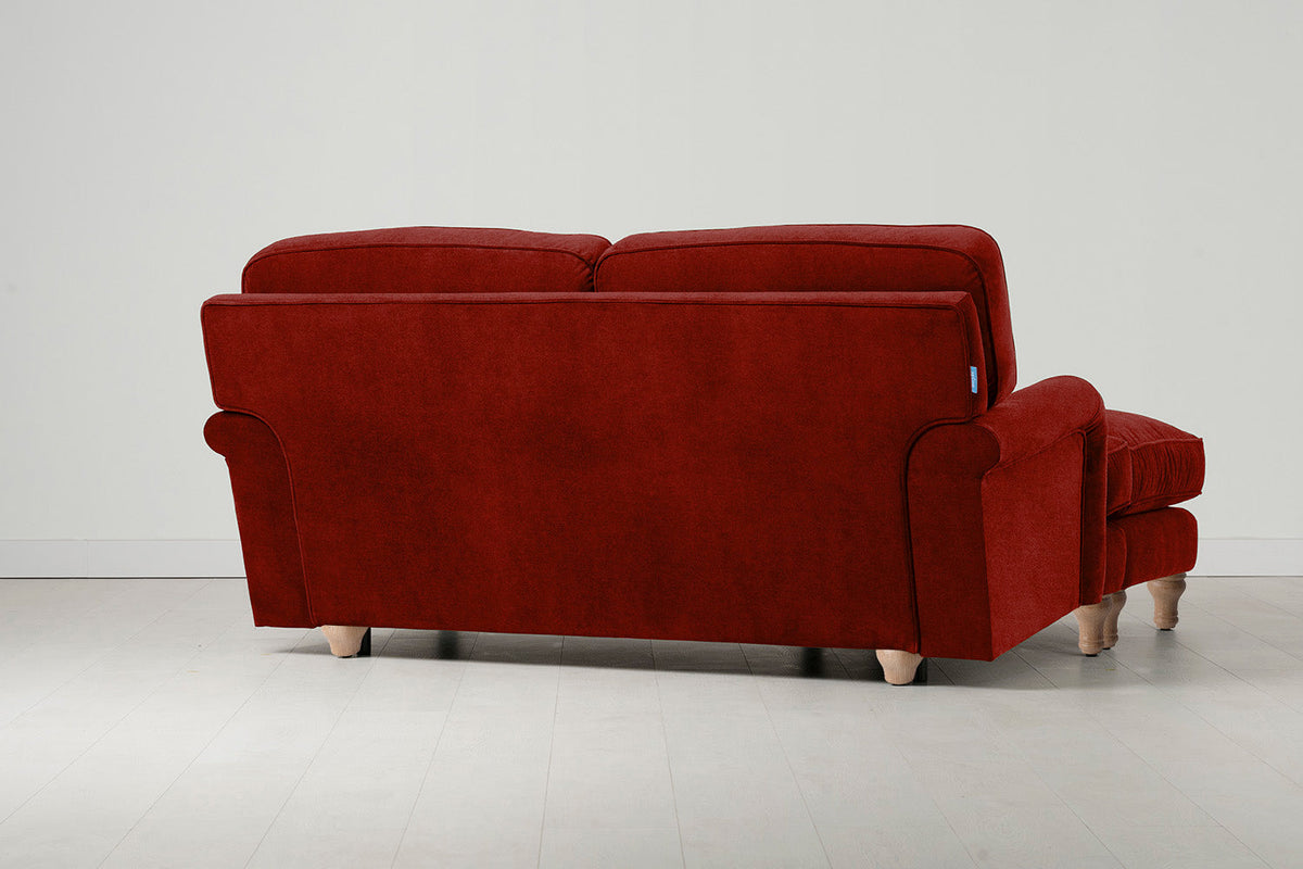 Model 15 2 Seater Sofa with Ottoman, Oak / Harissa