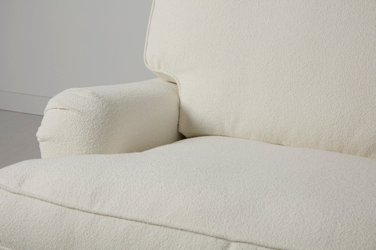 Model 15 3 Seater Sofa with Ottoman, Oak / Ivory