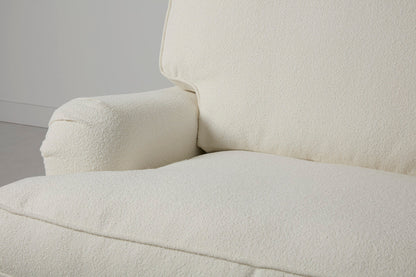 Model 15 3 Seater Sofa with Ottoman, Oak / Ivory