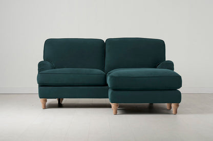 Model 15 2 Seater Sofa with Ottoman, Oak / Kingfisher