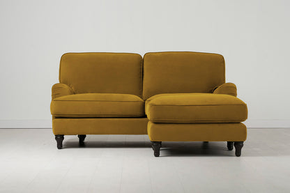 2-Seater Sofa in yellow velvet