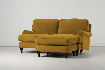 Model 15 2 Seater Sofa with Ottoman, Mustard