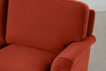 Model 15 2 Seater Sofa with Ottoman, Oak / Paprika