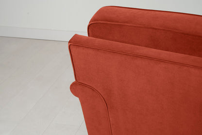 Model 15 2 Seater Sofa with Ottoman, Oak / Paprika